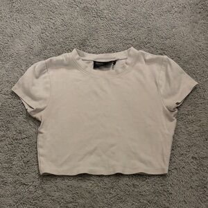White Cropped Top